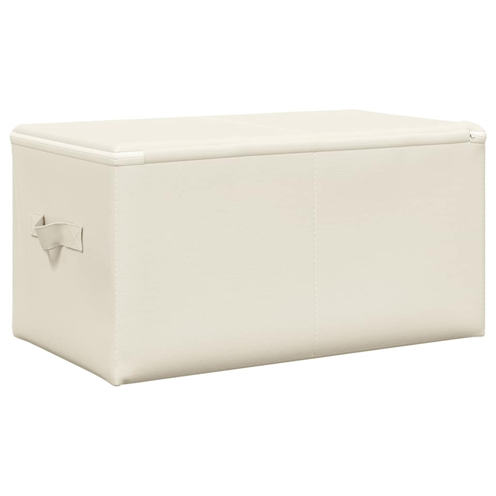 Cajas de almacenaje 2 unidades tela color crema 43x34x23 cm