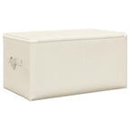 Cajas de almacenaje 2 unidades tela color crema 43x34x23 cm