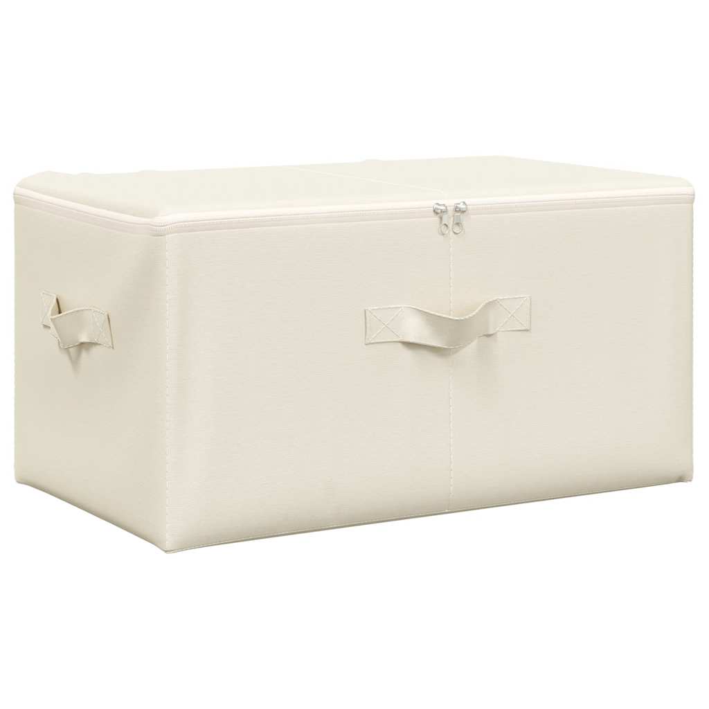Cajas de almacenaje 2 unidades tela color crema 43x34x23 cm