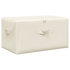 Cajas de almacenaje 2 unidades tela color crema 43x34x23 cm