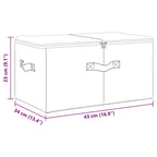Cajas de almacenaje 2 unidades tela color crema 43x34x23 cm