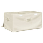 Caixa de arrumação em tecido cor creme 50x30x25 cm