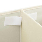 Caixa de arrumação em tecido cor creme 50x30x25 cm