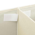 Cajas de almacenaje 2 unidades tela color crema 50x30x25 cm