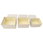 Juego de cajas de almacenaje apilables 3 uds tela color crema
