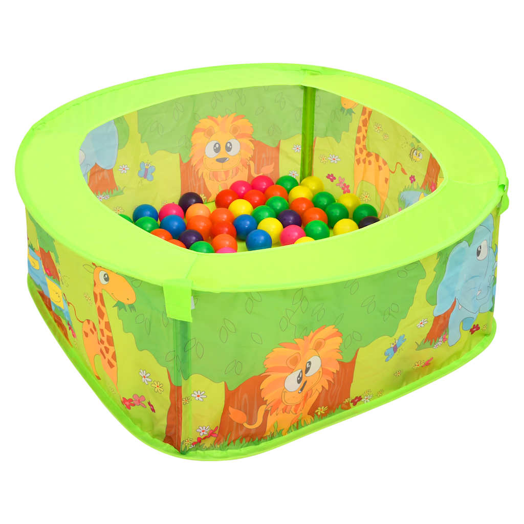 Piscina de bolas con 50 bolas para niños 75x75x32 cm