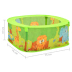 Piscina de bolas con 50 bolas para niños 75x75x32 cm