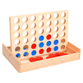 Juego de 4 en raya madera macizo 24x15x4 cm