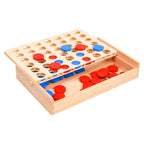 Juego de 4 en raya madera macizo 24x15x4 cm
