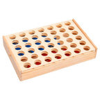 Juego de 4 en raya madera macizo 24x15x4 cm