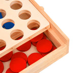 Juego de 4 en raya madera macizo 24x15x4 cm
