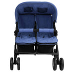 Carrito para gemelos de acero azul marino