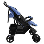 Carrito para gemelos de acero azul marino