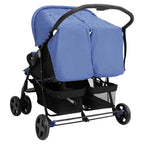 Carrito para gemelos de acero azul marino