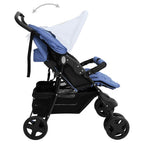 Carrito para gemelos de acero azul marino