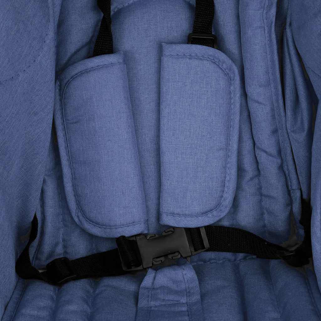 Carrito para gemelos de acero azul marino