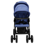 Carrito para gemelos tandem de acero azul marino