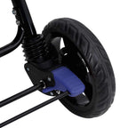 Carrito para gemelos tandem de acero azul marino