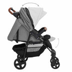 Carrito de bebés 2 en 1 de acero gris claro