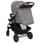 Carrito de bebés 2 en 1 de acero gris claro