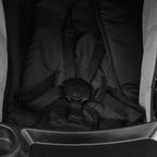 Carrito de bebés 2 en 1 de acero gris claro y negro