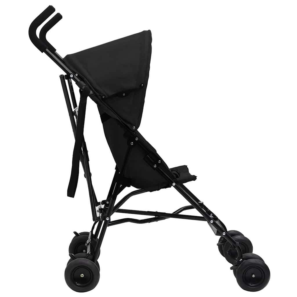 Silla de paseo de bebé acero antracita y negro
