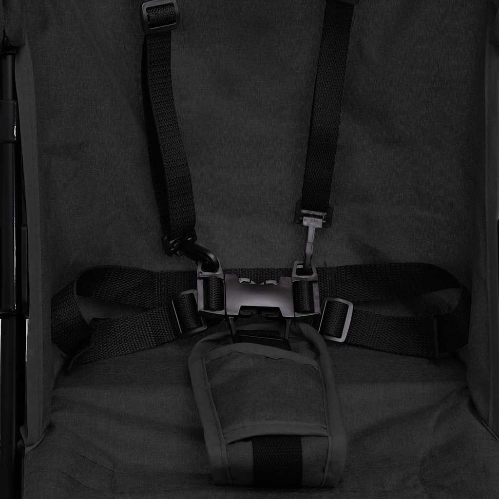 Silla de paseo de bebé acero antracita y negro