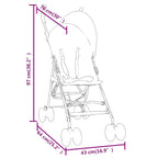 Silla de paseo de bebé acero antracita y negro