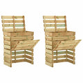 Compostadores de láminas 2 uds madera de pino 80x50x100 cm
