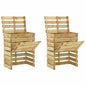 Slat Compost Bins 2 pcs pine wood 80x50x100 cm