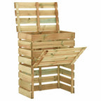 Compostadores de láminas 2 uds madera de pino 80x50x100 cm