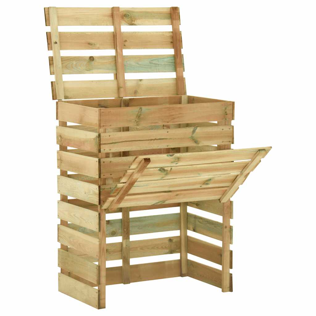 Compostadores de láminas 2 uds madera de pino 80x50x100 cm