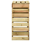 Compostadores de láminas 2 uds madera de pino 80x50x100 cm