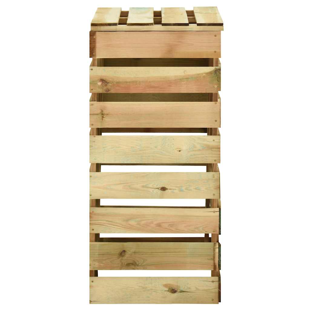 Compostadores de láminas 2 uds madera de pino 80x50x100 cm