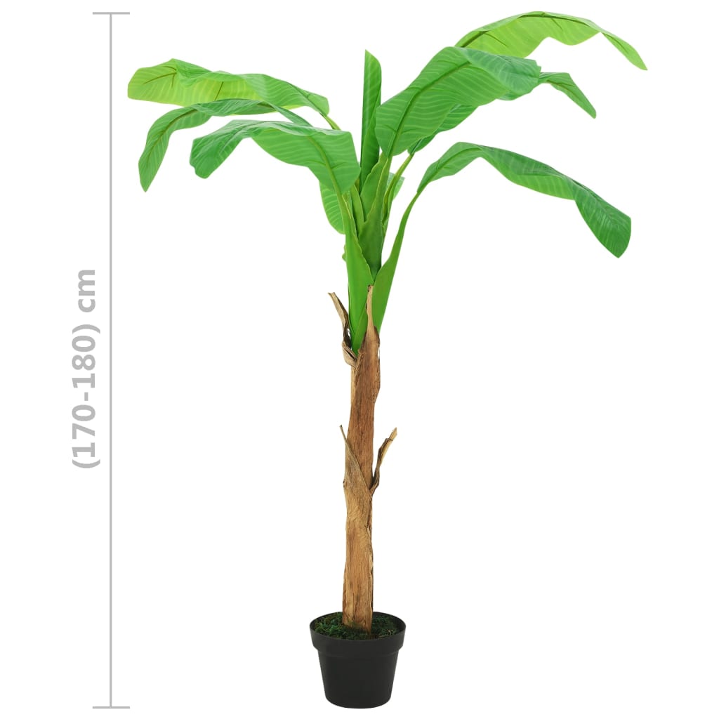 Artificial banana tree with planter 180 cm green