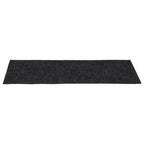 Felpudos autoadhesivos para escaleras, 15 unidades, 60 x 25 cm, gris oscuro, rectangulares