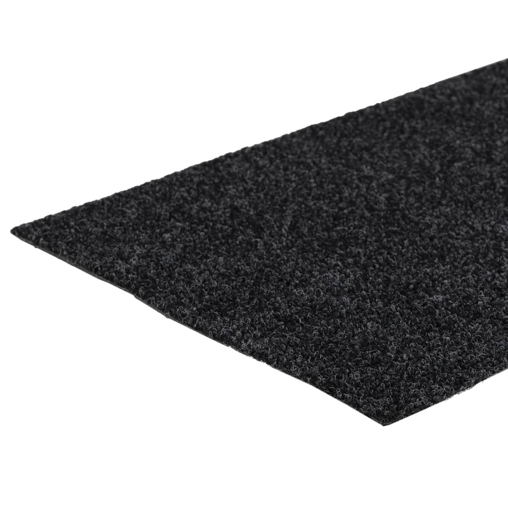 Felpudos autoadhesivos para escaleras, 15 unidades, 60 x 25 cm, gris oscuro, rectangulares
