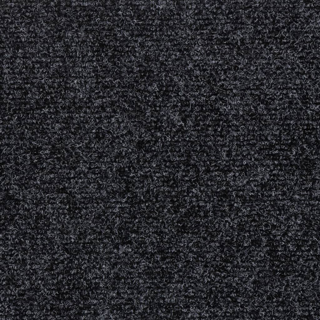 Felpudos autoadhesivos para escaleras, 15 unidades, 60 x 25 cm, gris oscuro, rectangulares