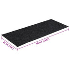 Felpudos autoadhesivos para escaleras, 15 unidades, 60 x 25 cm, gris oscuro, rectangulares