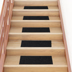 Alfombrillas para escaleras 10 unidades 56x17x3 cm Azul Semicircular