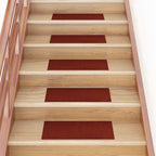 Alfombrillas para escaleras 10 unidades 56x17x3 cm Azul Semicircular