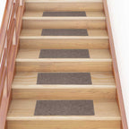 Alfombrillas para escaleras 10 unidades 56x17x3 cm Azul Semicircular