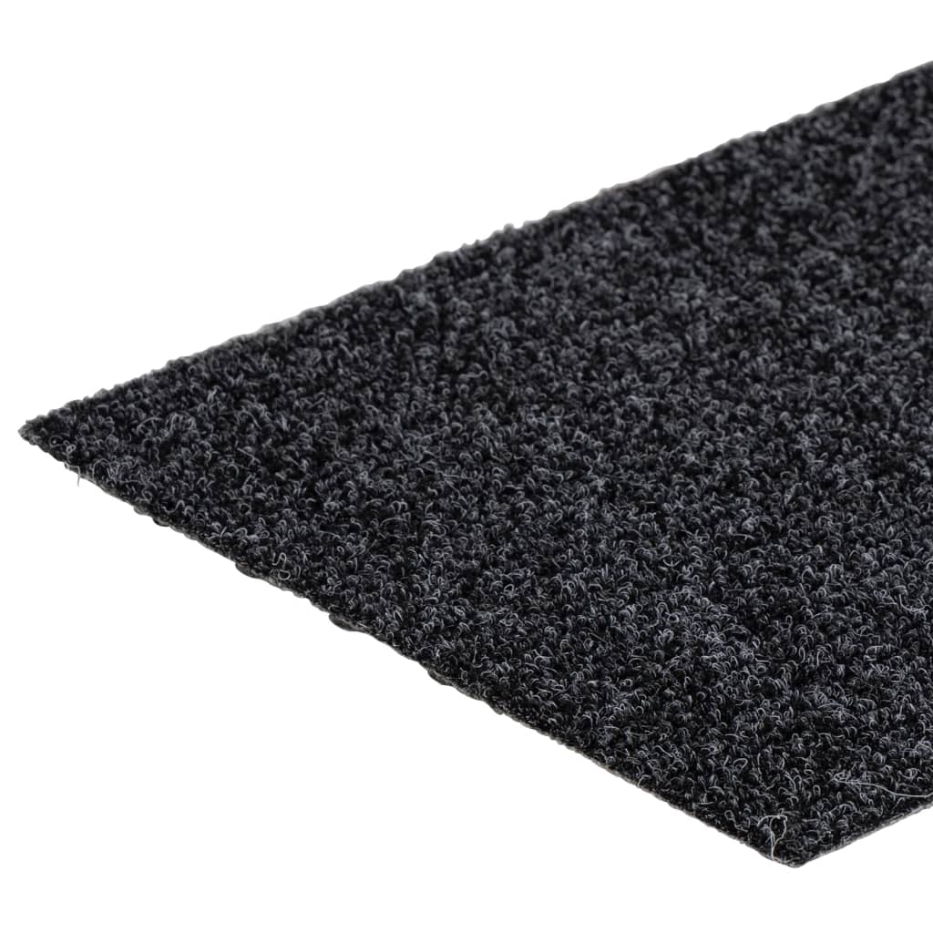 Felpudos autoadhesivos para escaleras, 15 unidades, 76 x 20 cm, gris oscuro, rectangulares
