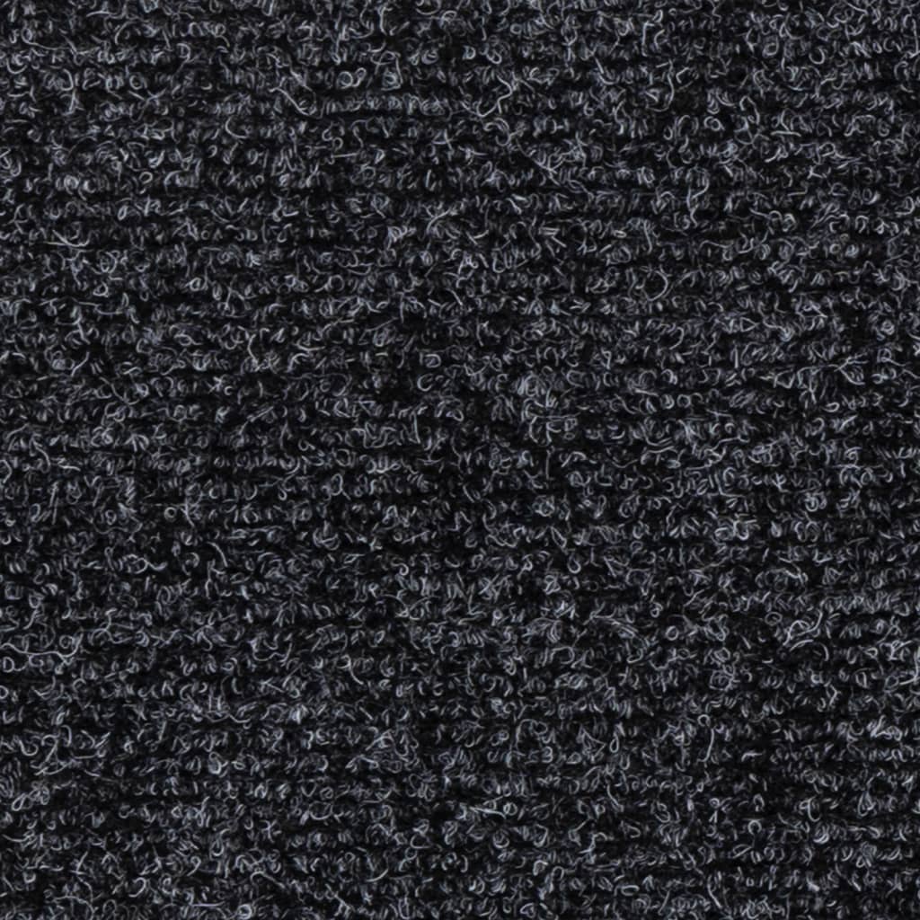 Felpudos autoadhesivos para escaleras, 15 unidades, 76 x 20 cm, gris oscuro, rectangulares