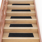 Alfombrillas para escaleras 10 unidades 56x17x3 cm Azul Semicircular