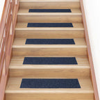 Alfombrillas para escaleras 10 unidades 56x17x3 cm Azul Semicircular