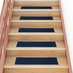 Alfombrillas para escaleras 10 unidades 56x17x3 cm Azul Semicircular