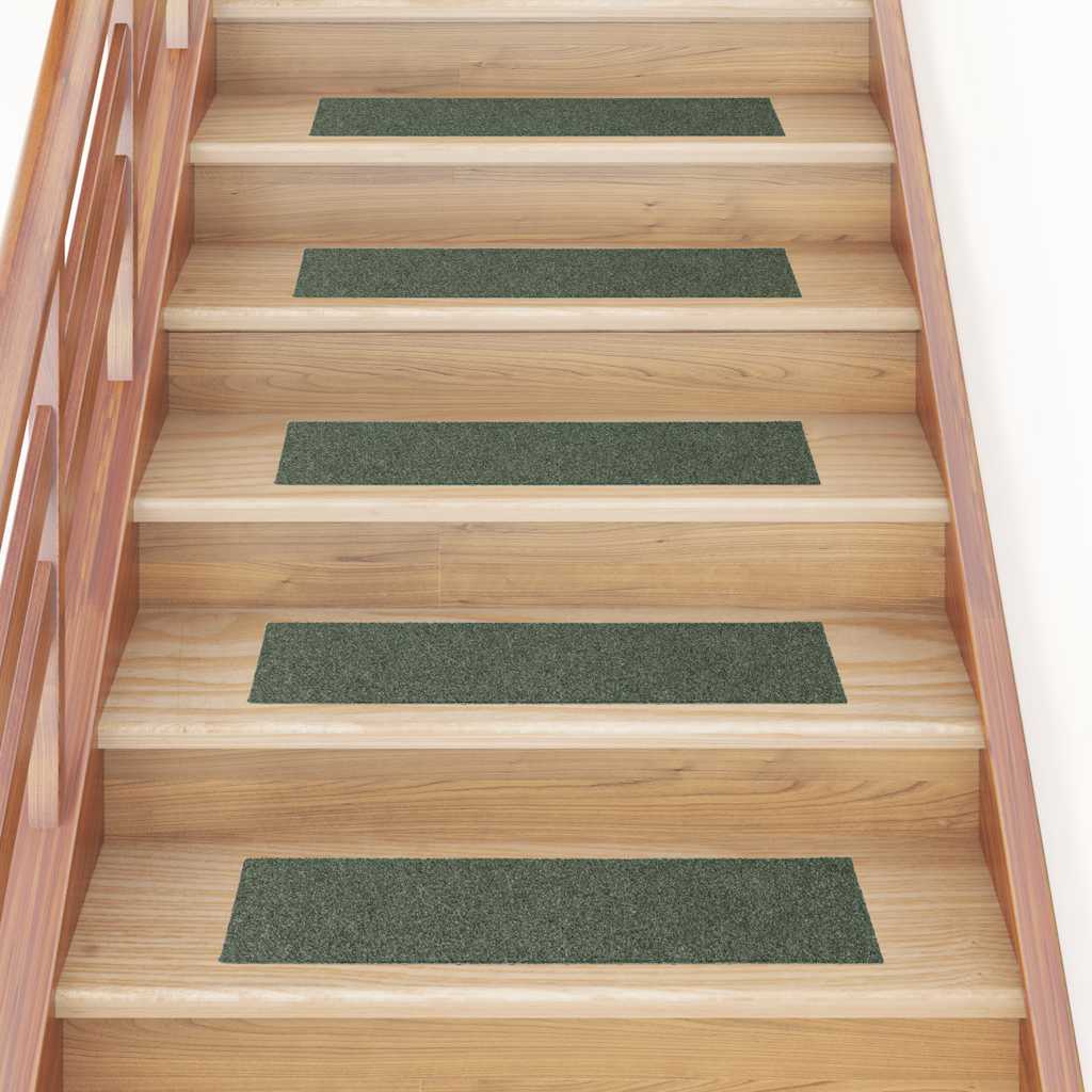 Alfombrillas para escaleras 10 unidades 56x17x3 cm Azul Semicircular
