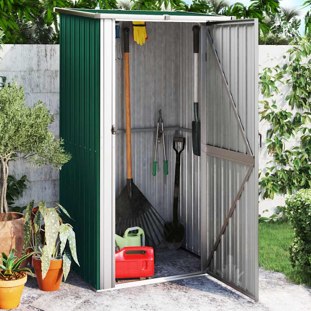 Caseta de jardín acero galvanizado marrón claro 191x130x198 cm