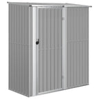 Cobertizo de jardín acero galvanizado gris 180,5x97x209,5 cm